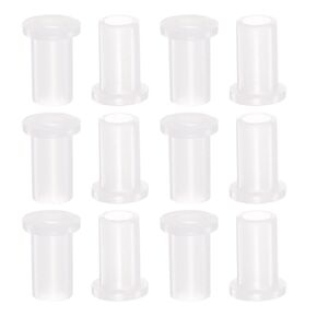 HARFINGTON 12pcs Flanged Sleeve Bearings 5mm Bore 7.2mm OD 13.5mm Length Nylon Bushings for Shaft, White