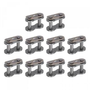 uxcell 10Pcs #60 Chain Master Connector Link Roller, 3/4" Pitch Carbon Steel, Standard Connecting Split Links for 12A Chain
