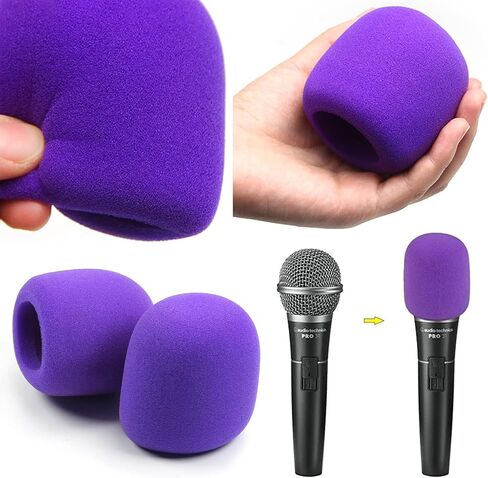 6 PCS Pink Thicken Ball-Type Sponge Foam Mic Cover Handheld Microphone Windscreen Shield Protection Micro Foam Filter for KTV Broadcasting in Kuwait