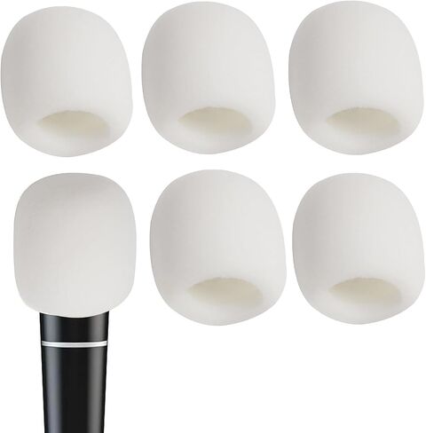 6 PCS Pink Thicken Ball-Type Sponge Foam Mic Cover Handheld Microphone Windscreen Shield Protection Micro Foam Filter for KTV Broadcasting in Kuwait