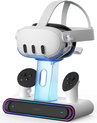 ZYBER RGB Charging Dock for Meta Quest 3, Magnetic Fast Charging Station for Oculus Quest 3 VR Headset & Controllers in Kuwait