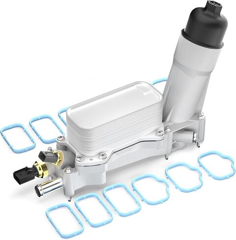 926-959 Improved Full Aluminum Engine Oil Filter Housing Kit with Oil Cooler Sensors & Gaskets Compatible with 2017-2018 Chrysler 200 300, Dodge Charger Avenger, Jeep Wrangler, Ram ProMaster 3.6L V6 in Kuwait