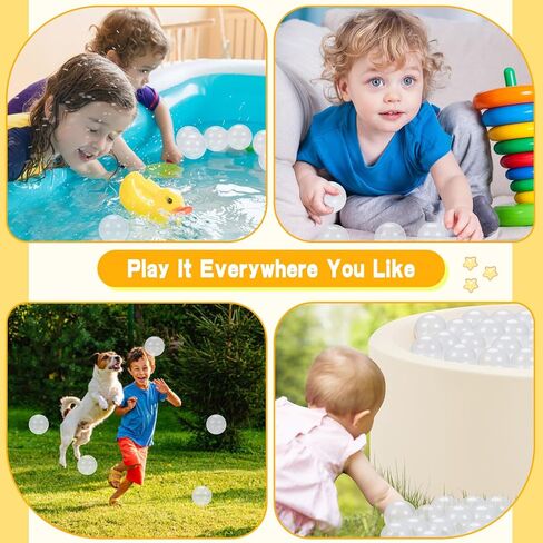 كرات Realhaha باللون البيج لحفرة الكرات، كرات بلاستيكية ملونة خالية من البيسفينول A، كرات لعب الأطفال in Kuwait