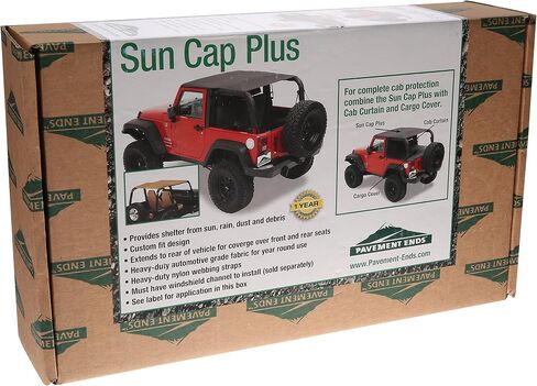 ينتهي الرصيف بواسطة Bestop 41526-35 Black Diamond Sun Cap Plus لـ 2007-2018 Wrangler JK in Saudi Arabia