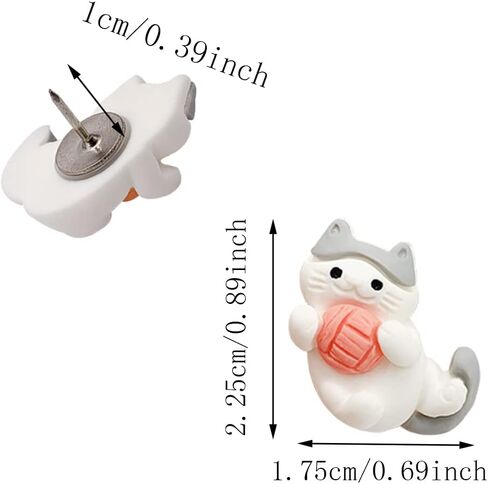 LLDYNW 30 pcs Cat Push Pins Cute Thumbtacks Cartoon Pushpins for Cork Board Photo Memo Paper Menu Maps Drawing Pins in Saudi Arabia