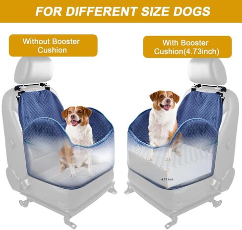SVOAWCOK Dog Car Seat for Small Dogs Under 25, Anti-Slip Sturdy Dog Booster Car Seat with Pockets, Memory Foam Washable Removable Cover Pet Car Seat for Front & Back Seats in Saudi Arabia