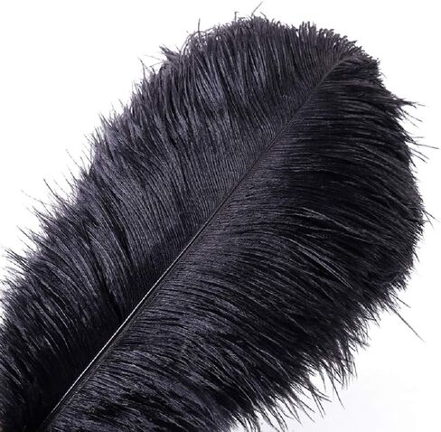 10pcs Natural Ostrich Feathers Plume 16-18inch(40-45cm) for Wedding Centerpieces Home Decoration (40-45cm,Red) in Saudi Arabia
