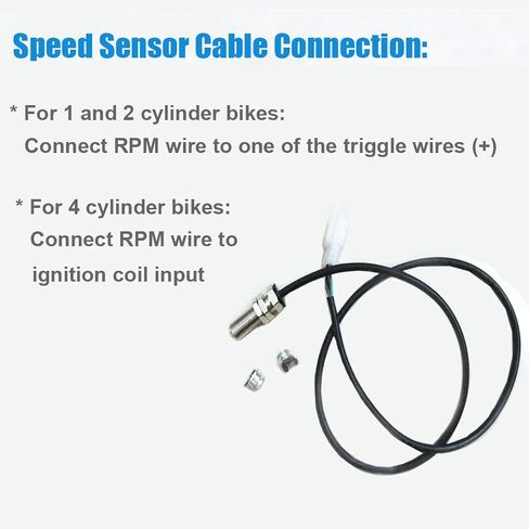SAMDO عداد السرعة الرقمي 199 كم/ساعة 6 ترس LCD العالمي عداد سرعة لدرجة نارية مع عداد المسافات 13000 دورة في الدقيقة مقياس سرعة الدوران in Kuwait