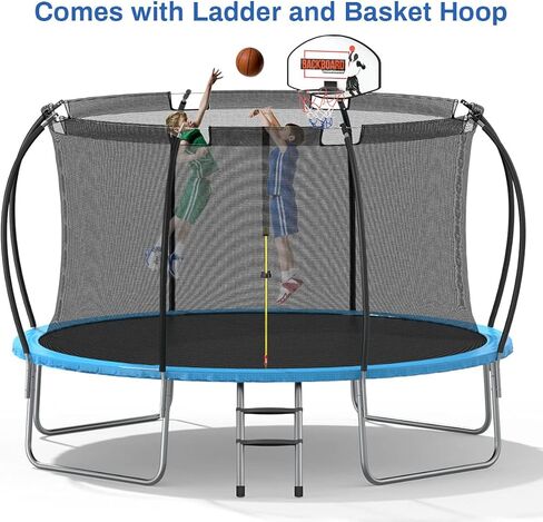 Trampoline 12 FT with Basketball Hoop ASTM Approved in Kuwait