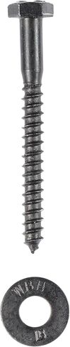 1/4 x 2-1/2 (100 Pack) Lag Screw Kit, 100 Screws and 100 washers, Ceramic Black Ruspert Coating for Exterior Use by Makers Bolt in Saudi Arabia