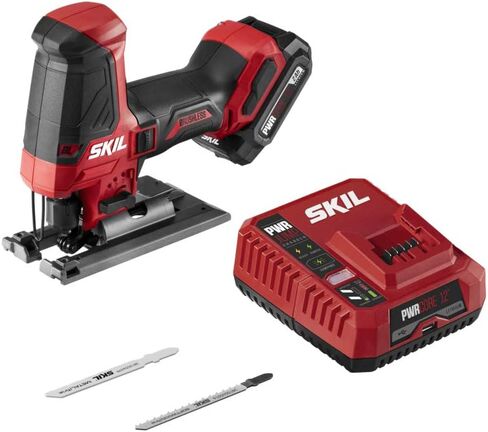 تتضمن مجموعة المنشار المضغوطة SKIL PWR CORE 12 بدون فرشاة 12 فولت بطارية 2.0 أمبير وشاحن PWR JUMP - JS5833A-10 in Saudi Arabia