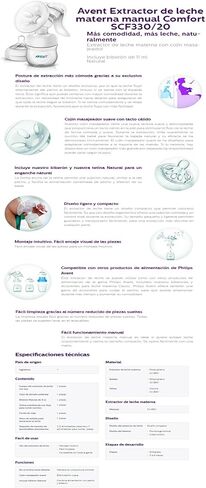مضخة الثدي اليدوية المريحة الخالية من مادة BPA من فيليبس أفينت SCF330/20 B242 in Saudi Arabia