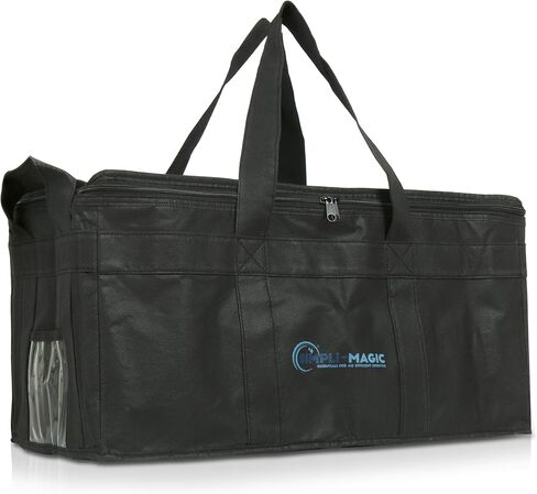 حقيبة توصيل البقالة أو الطعام المعزولة والقابلة لإعادة الاستخدام من Simpli-Magic، مقاس XL، أسود in Kuwait