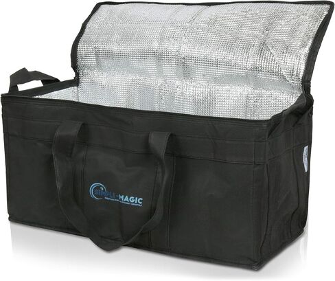 حقيبة توصيل البقالة أو الطعام المعزولة والقابلة لإعادة الاستخدام من Simpli-Magic، مقاس XL، أسود in Kuwait