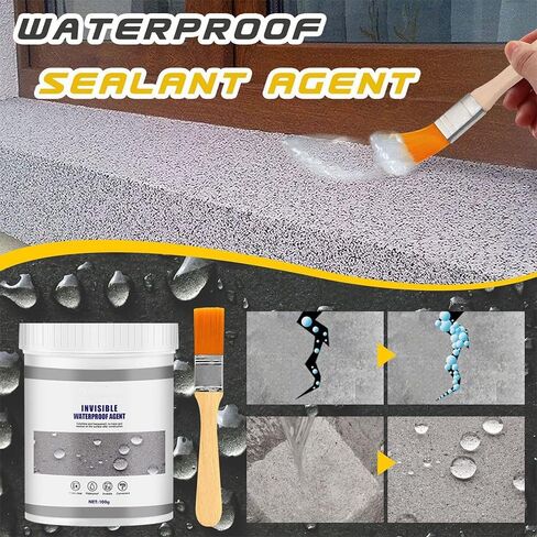 Invisible Waterproof Agent, Waterproof Rubber Seal, No Pounding Brick Leakage, Super Strong Adhesive Seal Coating 10.5Fl Oz (300ml) in Kuwait