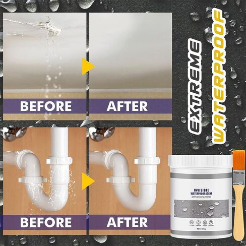 Invisible Waterproof Agent, Waterproof Rubber Seal, No Pounding Brick Leakage, Super Strong Adhesive Seal Coating 10.5Fl Oz (300ml) in Kuwait