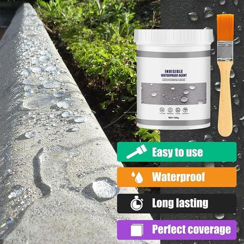 Invisible Waterproof Agent, Waterproof Rubber Seal, No Pounding Brick Leakage, Super Strong Adhesive Seal Coating 10.5Fl Oz (300ml) in Kuwait