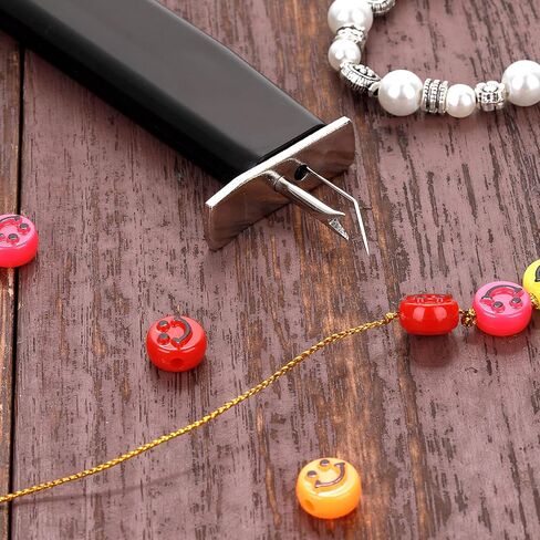 أداة عقد الخرز من Grevosea لإنشاء عقد آمنة من اللؤلؤ لصنع المجوهرات أداة عقد للمجوهرات DIY أدوات تزيين اللؤلؤ (أسود) in Kuwait