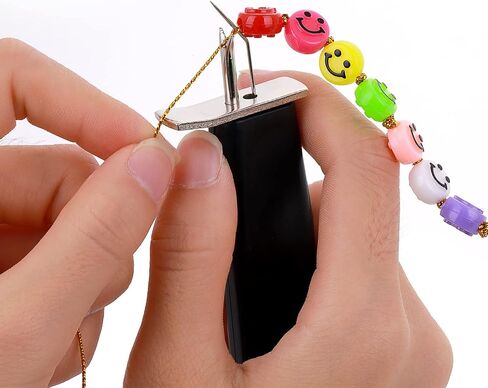 أداة عقد الخرز من Grevosea لإنشاء عقد آمنة من اللؤلؤ لصنع المجوهرات أداة عقد للمجوهرات DIY أدوات تزيين اللؤلؤ (أسود) in Kuwait