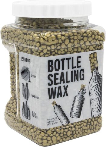 Blended Waxes, Inc. Bottle Sealing Wax, Pastille Wax Seal Beads For Wine, Beer, and Liquor Bottle Sealing, Seals Between 25-30 Bottles, 1 lb, Bronze Metallic in Saudi Arabia