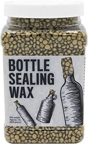 Blended Waxes, Inc. Bottle Sealing Wax, Pastille Wax Seal Beads For Wine, Beer, and Liquor Bottle Sealing, Seals Between 25-30 Bottles, 1 lb, Bronze Metallic in Saudi Arabia