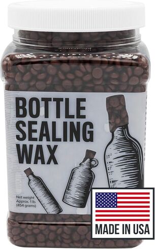 Blended Waxes, Inc. Bottle Sealing Wax, Pastille Wax Seal Beads For Wine, Beer, and Liquor Bottle Sealing, Seals Between 25-30 Bottles, 1 lb, Bronze Metallic in Saudi Arabia