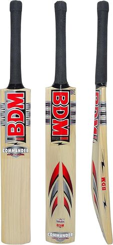 BDM Commander Max Power English Willow Wood مقاسات البالغين حقيبة حمل مضرب الكريكيت - اختر الوزن in Kuwait
