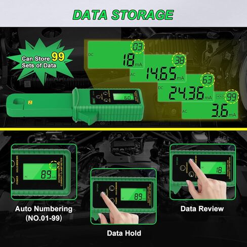 DUOYI المشبك متر التيار المتناوب/تيار مستمر أمبير متر قياس عدم الاتصال الرقمي المشبك متر التيار المتناوب/تيار مستمر التبديل التلقائي المشبك على أمبير متر السيارات تتراوح تيار مستمر أمبير المشبك متر in Kuwait