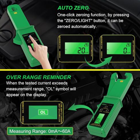 DUOYI المشبك متر التيار المتناوب/تيار مستمر أمبير متر قياس عدم الاتصال الرقمي المشبك متر التيار المتناوب/تيار مستمر التبديل التلقائي المشبك على أمبير متر السيارات تتراوح تيار مستمر أمبير المشبك متر in Kuwait