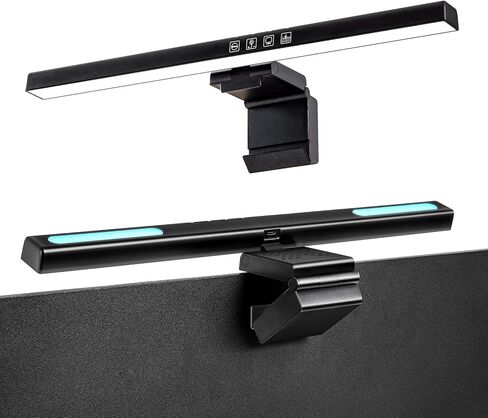 XLYS Monitor Light Bar with RGB Backlight, Eye-Care Computer Light, USB Reading LED Lamp, 3 Color Temperatures and Adjustable Brightness, 7 Modes Dimmable Backlight for Desk/Office/Home/Game in Saudi Arabia