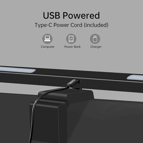 XLYS Monitor Light Bar with RGB Backlight, Eye-Care Computer Light, USB Reading LED Lamp, 3 Color Temperatures and Adjustable Brightness, 7 Modes Dimmable Backlight for Desk/Office/Home/Game in Saudi Arabia