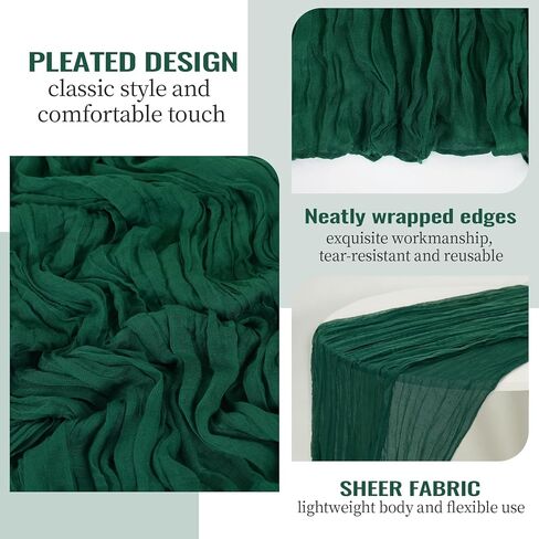 5 PCS Baby Blue Cheesecloth Table Runner 10ft Gauze Table Runner 35 x 120 Inch Cheese Cloth Table Runner Boho Rustic Decoration for Wedding Party Bridal Shower Thanksgiving Christmas Birthday in Kuwait