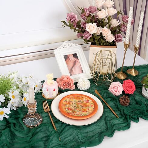 5 PCS Baby Blue Cheesecloth Table Runner 10ft Gauze Table Runner 35 x 120 Inch Cheese Cloth Table Runner Boho Rustic Decoration for Wedding Party Bridal Shower Thanksgiving Christmas Birthday in Kuwait