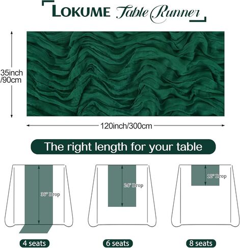 5 PCS Baby Blue Cheesecloth Table Runner 10ft Gauze Table Runner 35 x 120 Inch Cheese Cloth Table Runner Boho Rustic Decoration for Wedding Party Bridal Shower Thanksgiving Christmas Birthday in Kuwait