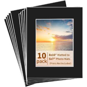 Picture Frame Mats, 11×14 Matted to 8×10 Photo Mat, Acid Free, White in Kuwait