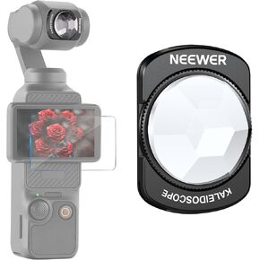 NEEWER Rainbow Star Lens Filter Compatible with DJI Osmo Pocket 3 / Pocket 4 / Xtra Muse, Magnetic HD Starlight Gimbal Camera Effect Filter + Screen Protector Accessories, FL-C36 in Kuwait