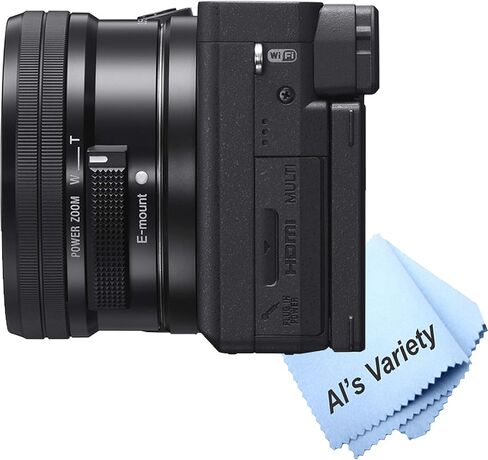 Sony a6400 Mirrorless Camera with 16-50mm Lens + 128GB Extreme Memory, Extra Battery, Filters, Case, Tripod, Software, and More (Content Creator Bundle) (Renewed) in Saudi Arabia