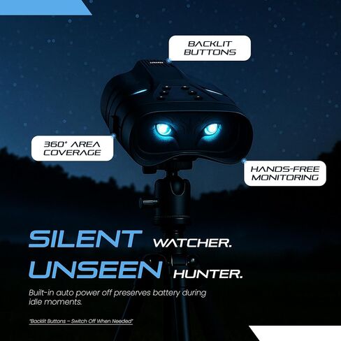 نظارات الرؤية الليلية LUNAREX 4K للبالغين - مناظير رؤية ليلية رقمية مع تكبير رقمي 8X، بطاقة 32 جيجابايت، شاشة LCD 3 بوصات - نظارات الأشعة تحت الحمراء القابلة لإعادة الشحن بتصميم الذئب يمكنها حفظ فيديو الصور للتخييم والمشي لمسافات طويلة in Kuwait
