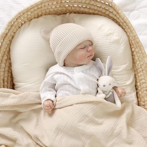 Hadetoto Cotton Baby Beanie Winter Knitted Hat with Bear Ear for Infant Toddler Boys Girls Soft Warm Skull Cap in Kuwait