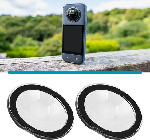زوج واحد من غطاء حماية عدسة الكاميرا مقاس 34x10 ملم متوافق مع عدسة Insta360 X3 المزدوجة in Saudi Arabia
