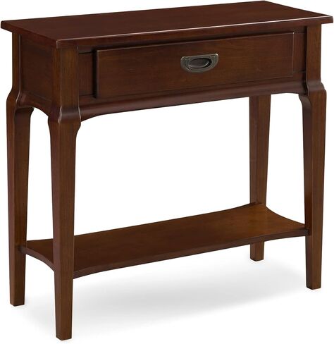 Leick Home 22032 Stratus One Drawer Condo Apartment Hall Console، Heartwood Cherry in Kuwait