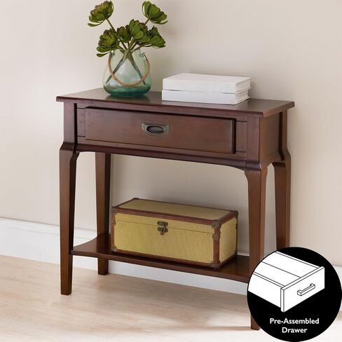 Leick Home 22032 Stratus One Drawer Condo Apartment Hall Console، Heartwood Cherry in Kuwait