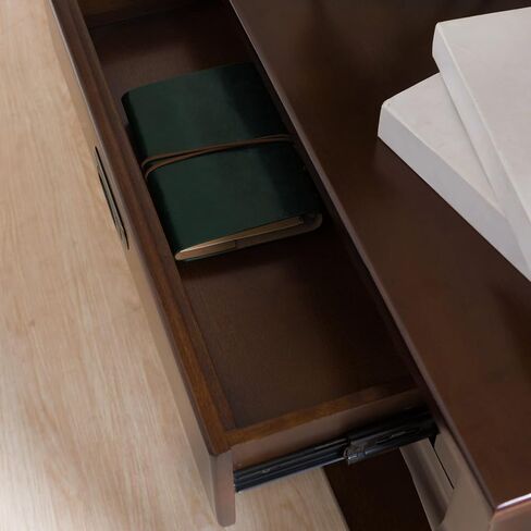 Leick Home 22032 Stratus One Drawer Condo Apartment Hall Console، Heartwood Cherry in Kuwait