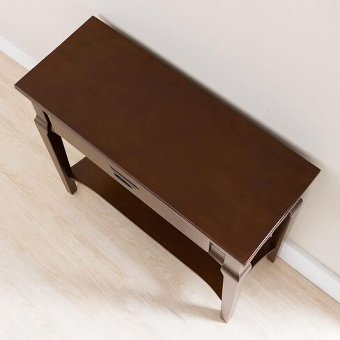 Leick Home 22032 Stratus One Drawer Condo Apartment Hall Console، Heartwood Cherry in Kuwait