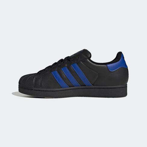 أديداس CBLACK/Blue/FTWWHT للجنسين Superstar II Core BlackBlue/FTWR أبيض 12 US، واسع للرجال in Kuwait