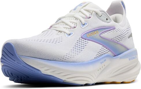 Brooks Women’s Glycerin GTS 22 Supportive Running Shoe - White/Blue Heron/Apricot - 9.5 Medium in Saudi Arabia