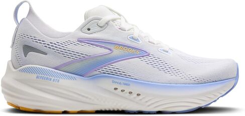 Brooks Women’s Glycerin GTS 22 Supportive Running Shoe - White/Blue Heron/Apricot - 9.5 Medium in Saudi Arabia