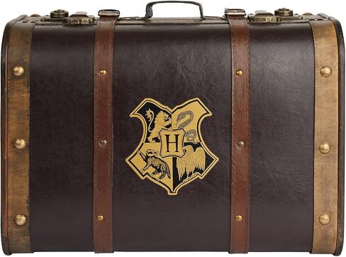 Harry Potter Hogwarts School Trunk - Collectible Storage Chest with Hogwarts Crest - 17.5" Decorative Keepsake Box for Fans - Not for Travel Use in Saudi Arabia