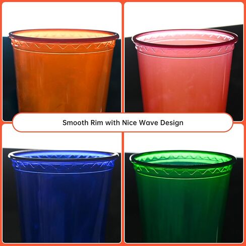 12 Oz Kids Cups, Spill Proof Reusable Cups, BPA-Free, 4 Colours Assorted Perfect for Party(20 Count) in Saudi Arabia