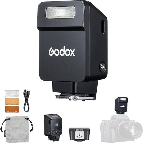 GODOX iT22 S iT22-S TTL Mini Flash for Sony, 700 Full Power Flashes, 1.5s Recycling Time, 6 Stops (1/32 to 1/1 Power), Built-in 300mAh Battery, with Magnetic Spreader&Color Filter in Saudi Arabia
